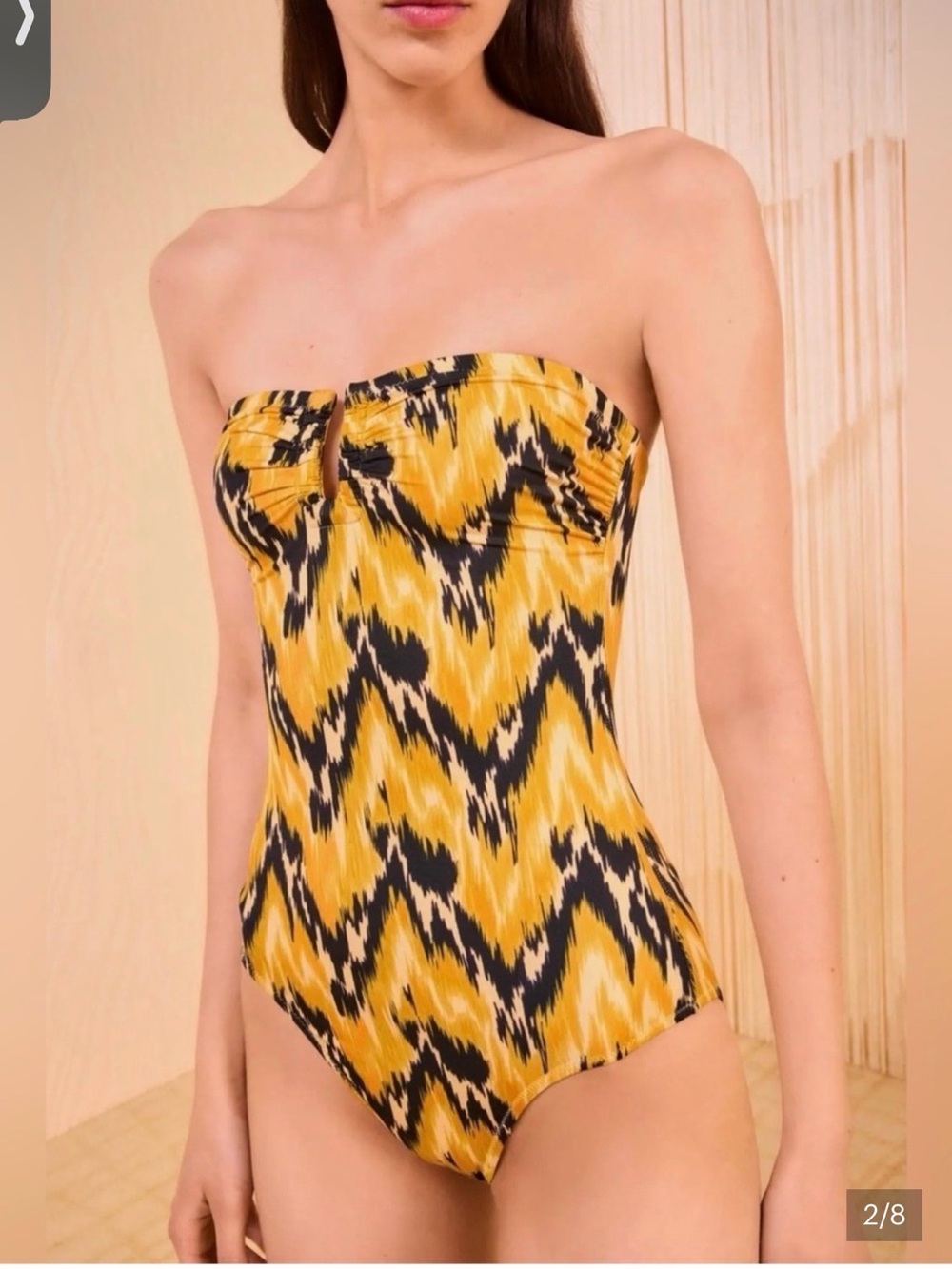Ulla Johnson Monterey Strapless Maillot Swimsuit Size Medium NWT